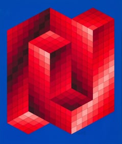 Victor Vasarely Gestalt - Fel, 1985