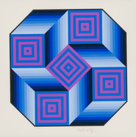 Victor Vasarely Octa, 1986