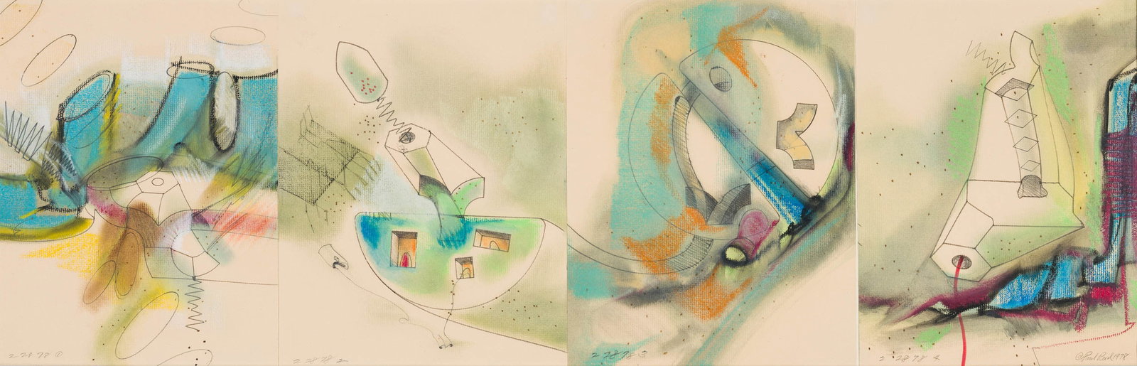 Paul Reed Untitled 2 28 78 (quadriptych), 1978 (1 of 2)