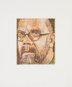 Chuck Close Self-Portrait/Scribble/Etching Final Print, 2000