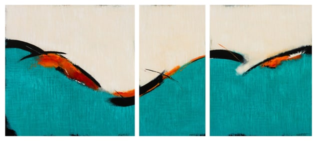 Poteet Victory Horizon Wave I, II, and III (triptych)