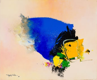 Yugo Mabe Untitled (Blue and Yellow Abstract), 2006