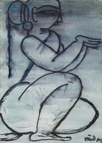 Jamini Roy Untitled (Woman with Hands Out)