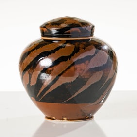 Kurt Weiser Lidded Vessel with Stripes