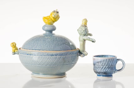 Gerit Grimm & Ryan LaBar (2) Duck Bowl with Lid & Mug