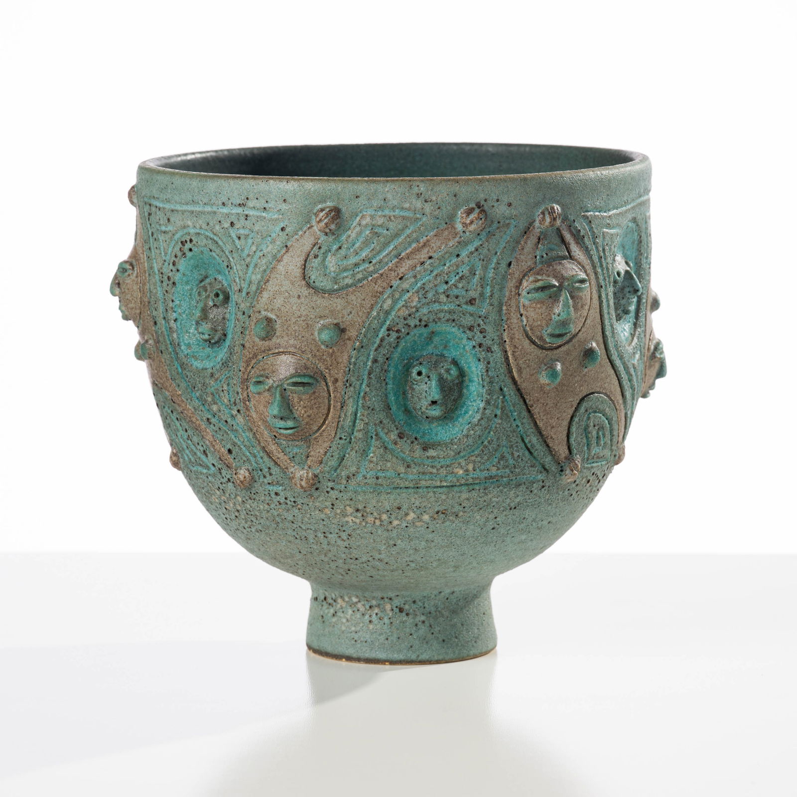 Edwin Scheier Untitled Vessel with Faces (1 of 3)