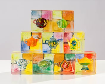 Stephanie Trenchard Teapot Bauhaus Series (9 elements), 2008
