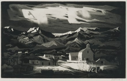 Doel Reed Picuris Pueblo Winter, 1954