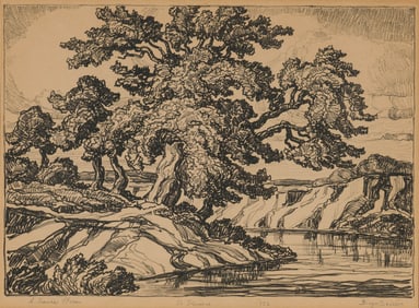 Birger Sandzén A Kansas Stream, 1932