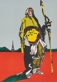 Fritz Scholder Indian in Paris, 1976