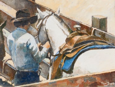 Tom Dorr Cowboy and Horse, 1986