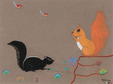 Pop Chalee Untitled (Skunk and Squirrel)