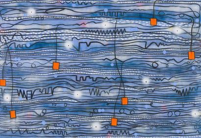 Luis Cruz Azaceta Blue Seven, 2000