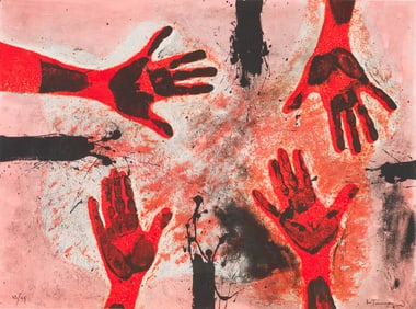 Rufino Tamayo Manos en Rojo (P. 263), 1979