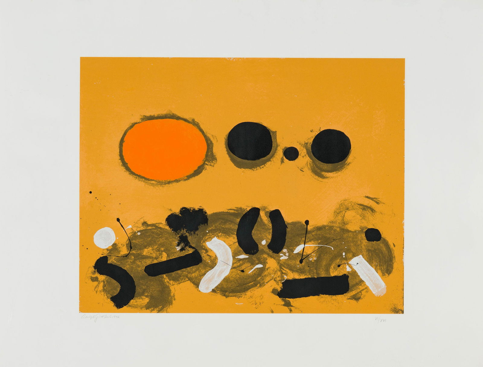 Adolph Gottlieb Orange Oval (A.A.A. 72), 1972 (1 of 2)