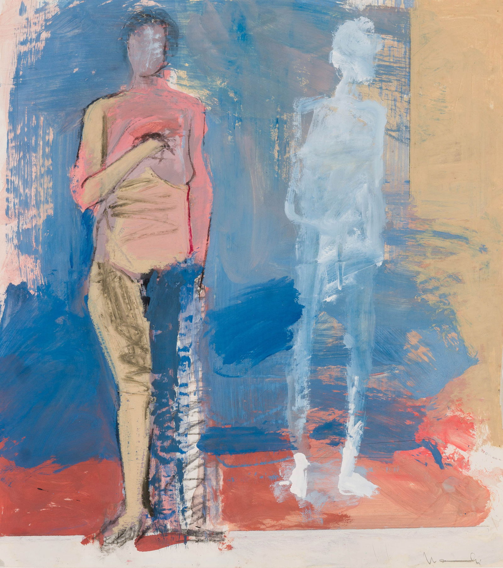 Manuel Neri Puta Creek Series #7, 1973: Manuel Neri (American, 1930-2021) Puta Creek Series #7, 1973 Acrylic, oil pastel, and charcoal on paper 41.75 x 37.5 (in) 54 x 48.5 x 2 (in) framed Signed in pencil Neri, lower right $6,000 - $9,000 T