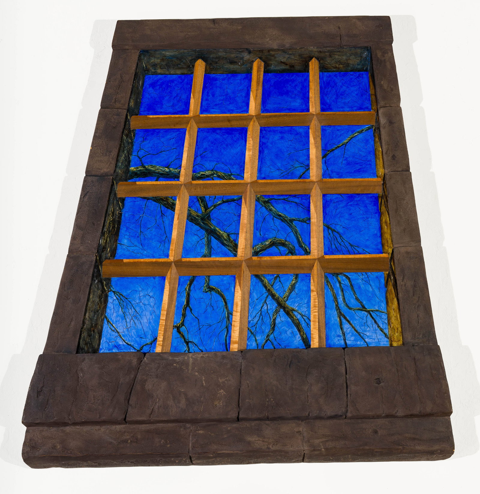 Ken Moyland The Window, 1984: Ken Moyland (American, 1957-2020) The Window, 1984 Oil on modeling paste with lacquered inlaid wood on masonite 60 x 52.25 x 4 (in) Unsigned $1,000 - $2,000 Titled and dated on tag, verso.