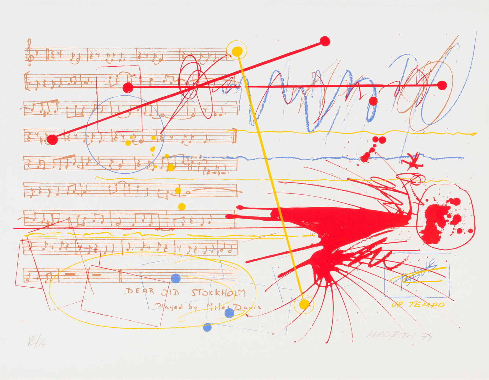 Sam Middleton Miles Davis (from the Jazz Impressions Series), 1979 (1 of 2)