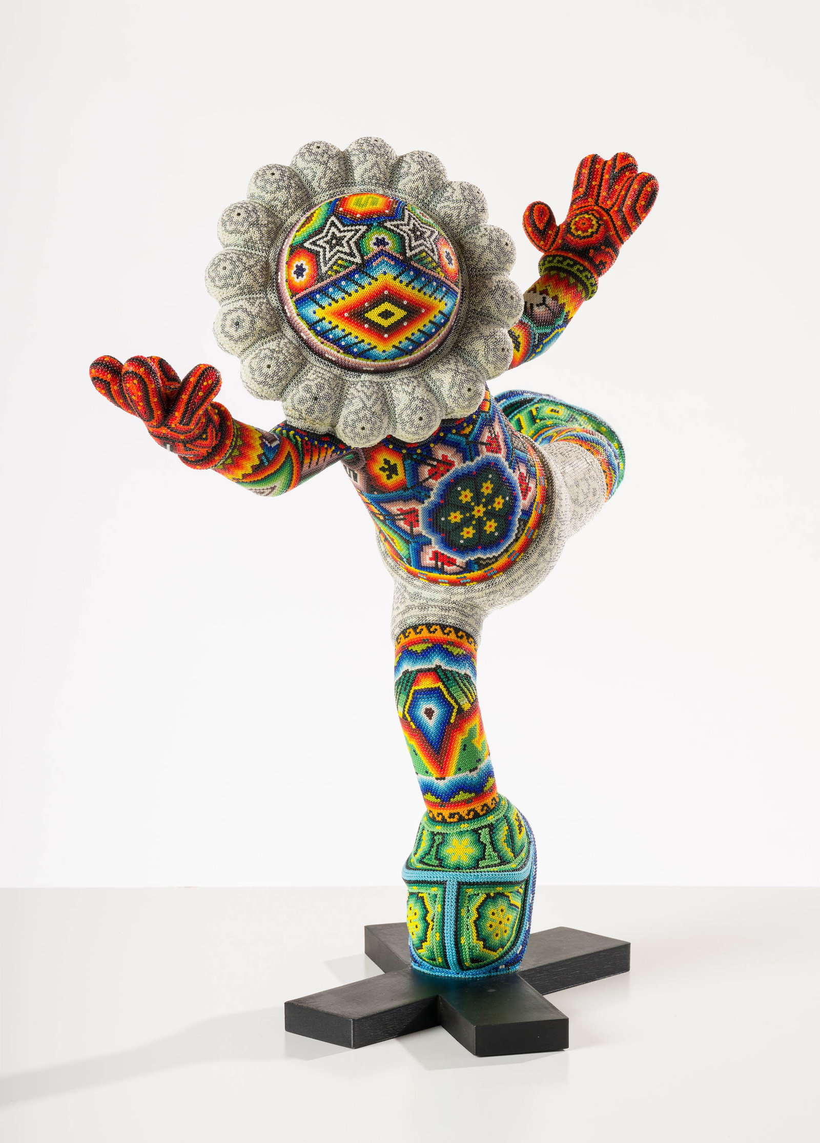 Rick Wolfryd Moon Light Dance, 2024-5: Rick Wolfryd (American, b. 1953) Moon Light Dance, 2024-5 3D printed fabrication and Huichol hand-beading Artist's Proof 20.5 x 24.25 x 10.75 (in) Signed CHROMA aka Rick Wolfryd, bottom $800 - $1,200