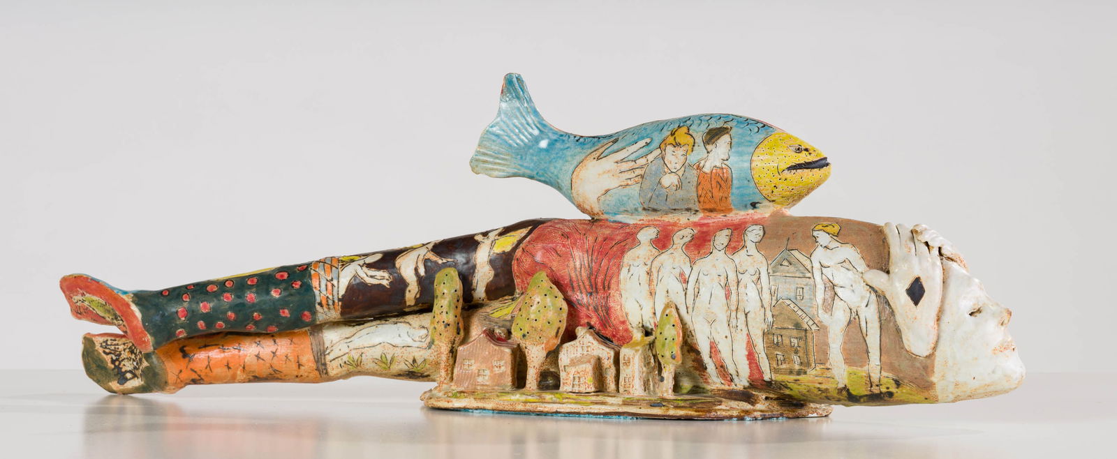 Julius Forzano Queen of Diamonds, 2014: Julius Forzano (American, b. 1929) Queen of Diamonds, 2014 Clay and stoneware with glaze 9.25 x 28 x 6.25 (in) Unsigned $500 - $1,000 Lot includes documentation from The Udinotti Museum of Figurative