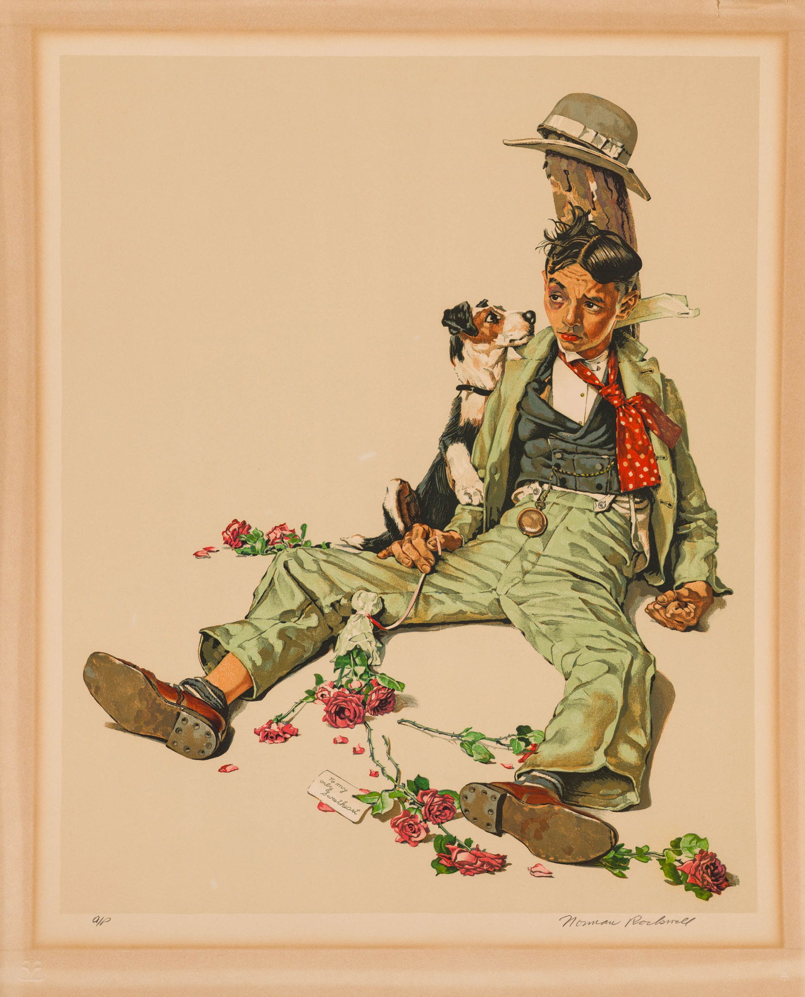 Norman Rockwell Rejected Suitor, 1977: Norman Rockwell (American, 1894-1978) Rejected Suitor, 1977 Lithograph on paper Artist's Proof from an ed. of 200 26.25 x 21.25 (in) Signed in pencil Norman Rockwell, lower right $500 - $1,000 