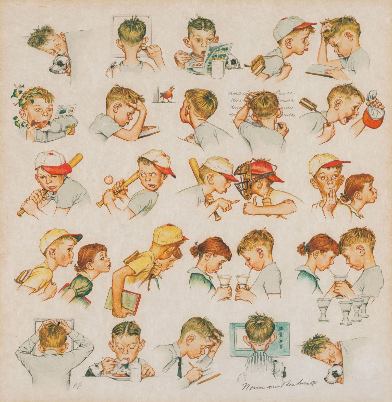 Norman Rockwell Day in the Life of a Little Boy, 1974 (1 of 3)