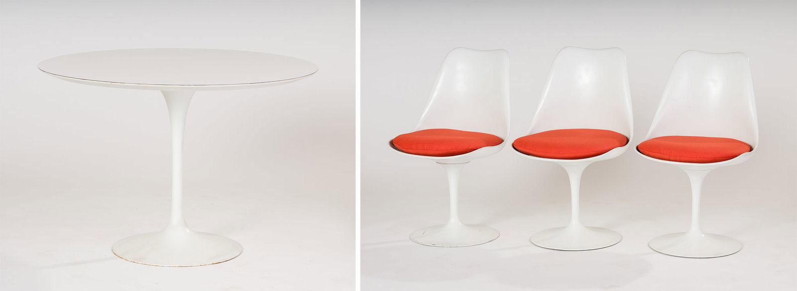 Eero Saarinen (4) Swivel Chairs and (1) Dining Table for Knoll, designed 1957 (1 of 12)