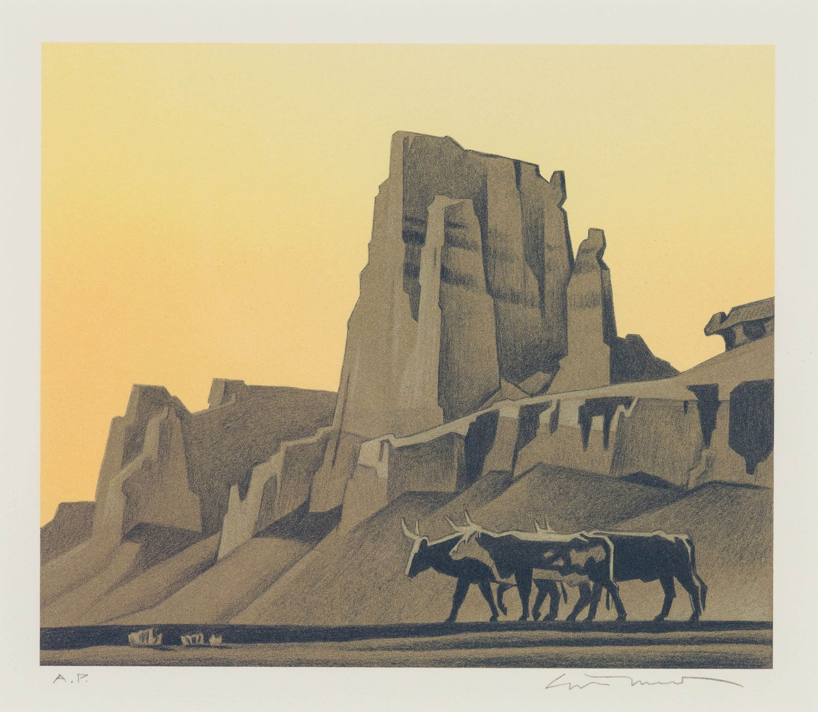 Ed Mell Back Canyon Cattle, from Beyond the Visible Terrain, 1996 (1 of 2)