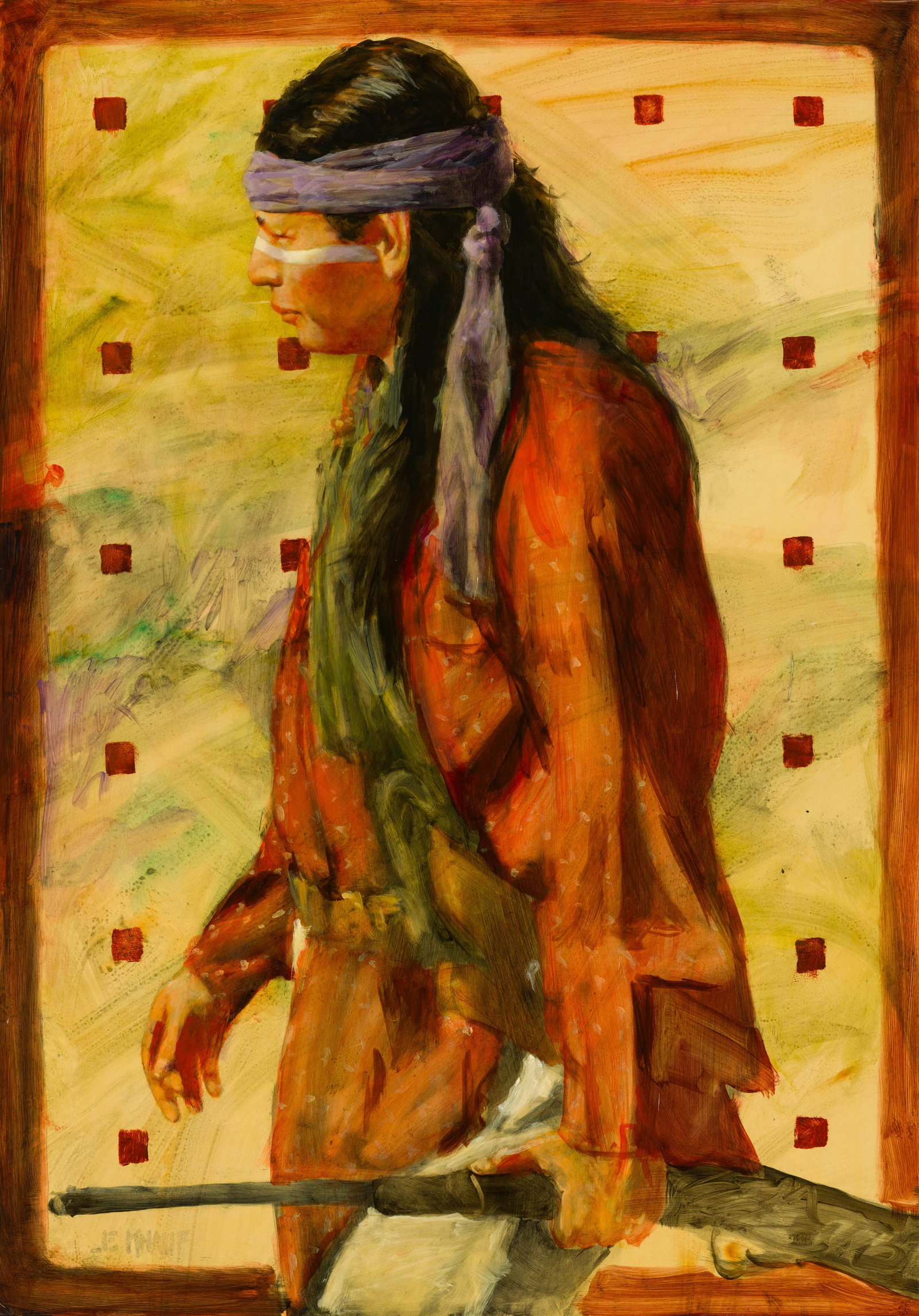 J.E. Knauf Arrival, 2001: J.E. Knauf (American, b. 1948) Arrival, 2001 Oil on panel 40 x 28 (in) Signed JE KNAUF, lower left $800 - $1,200 Titled and dated on artist's tags, verso.