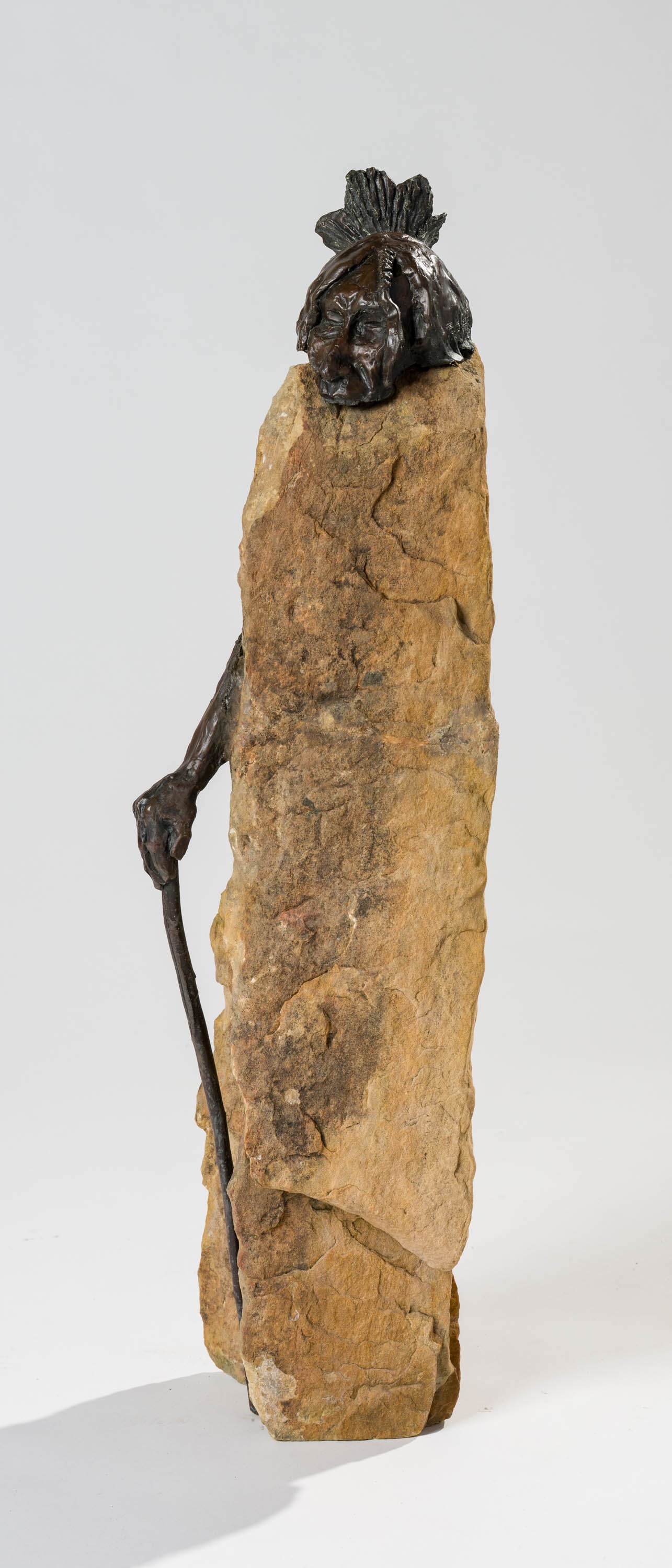 Richard Greeves Untitled Stone Warrior (with cane), 1993 (1 of 2)