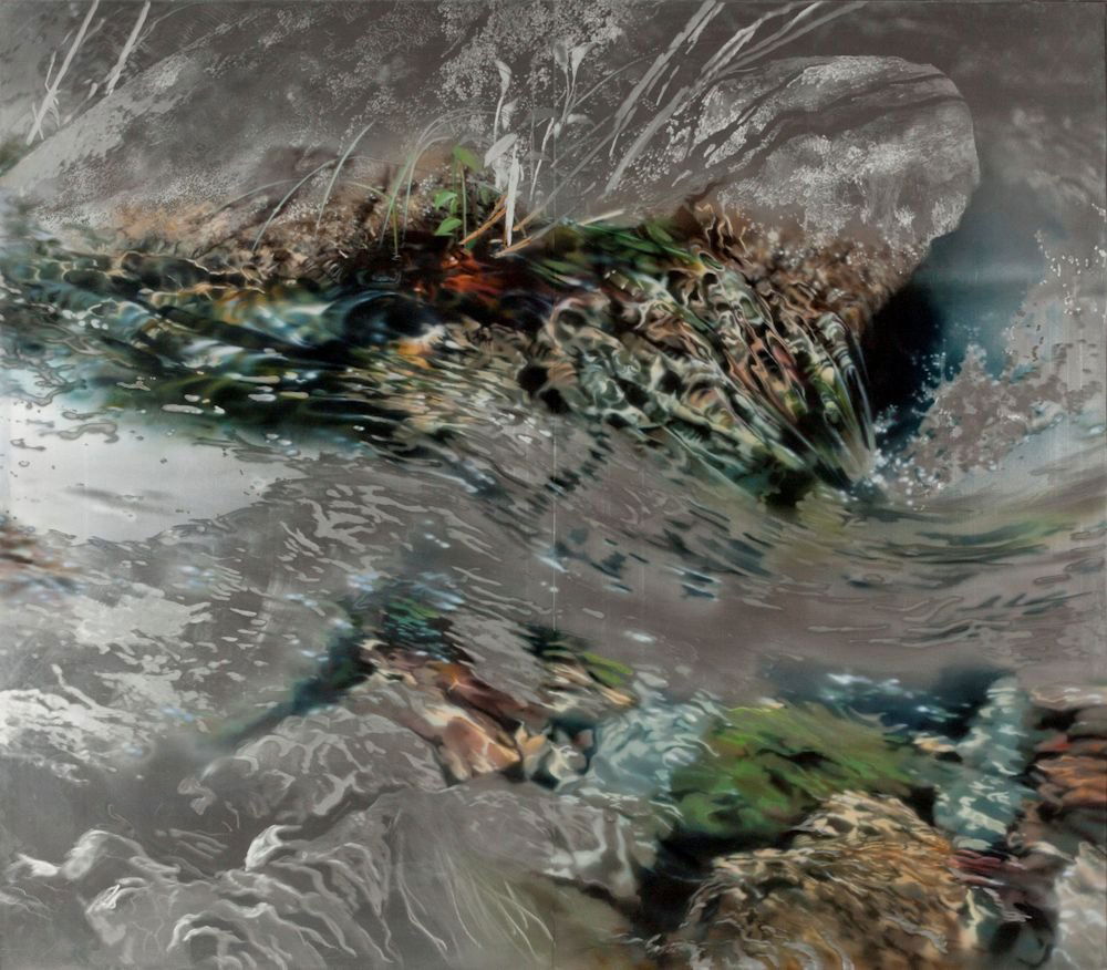 David Kessler, "Quicksilver Passage": Artist: David Kessler American b. 1950 Title: Quicksilver Passage Date: 1992 Media: Acrylic on aluminum Size: 84 x 96 Signed D Kessler 1992, verso