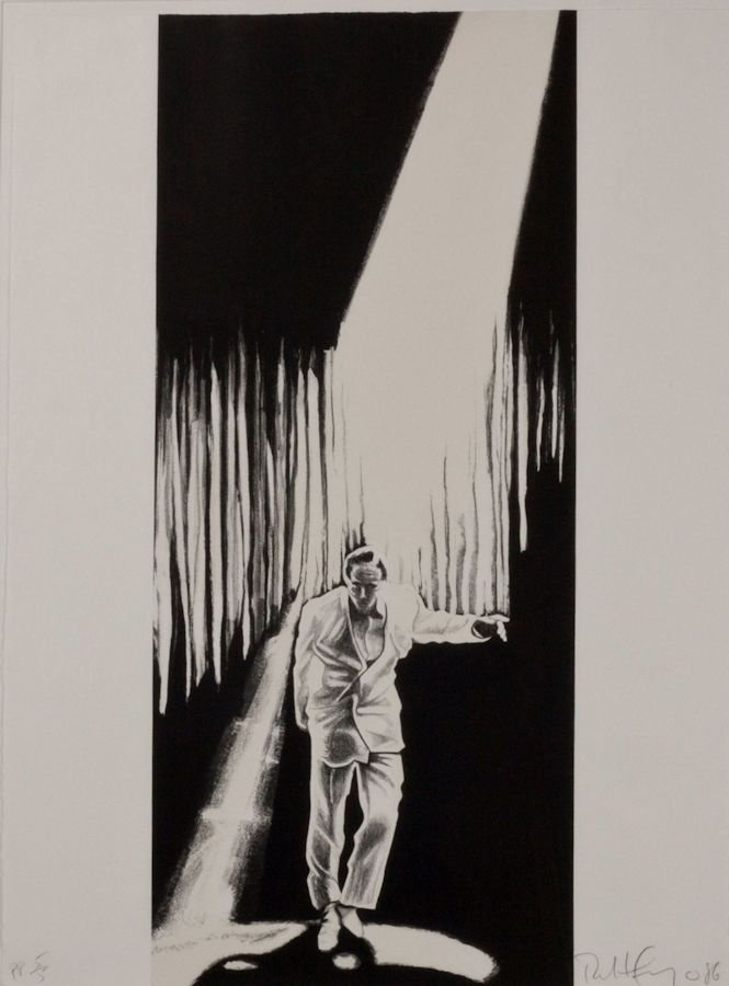 Robert Longo, "The Entertainer": Artist: Robert Longo American b. 1953 Title: The Entertainer Date: 1986 Media: Lithograph Edition: PP 5 of 5 ed. of 85 Size: 30 x 22 Signed Robert Longo 86, lower right
