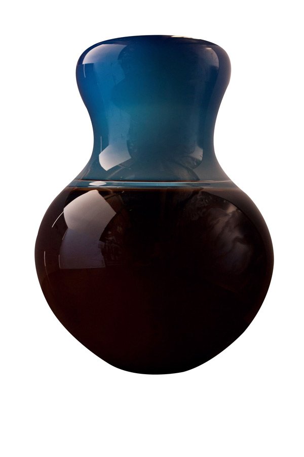 Sonja Blomdahl, "Untitled": Artist: Sonja Blomdahl Swedish b. 1952 Title: Untitled Date: 1991 Media: Glass Size: 14 x 10.75 x 10.75 Signed To Ann with Love Sonja 91, bottom