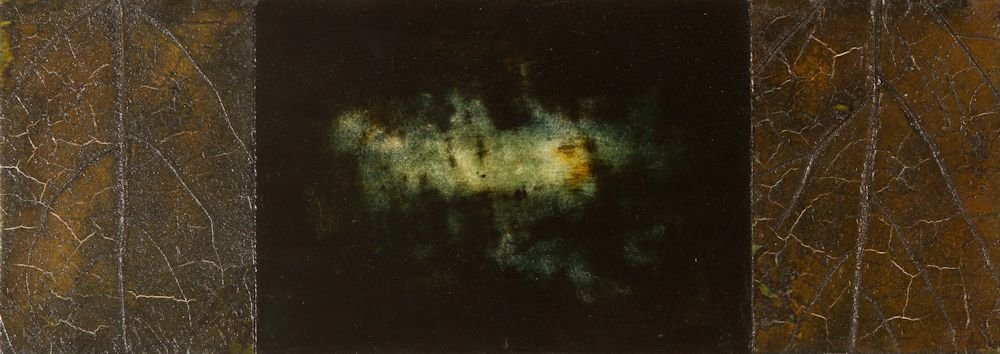 Mayme Kratz, Dark Margin: Mayme Kratz (American, b. 1958) Dark Margin Mixed media on board 7 in x 19.5 in Signed Kratz 96, verso