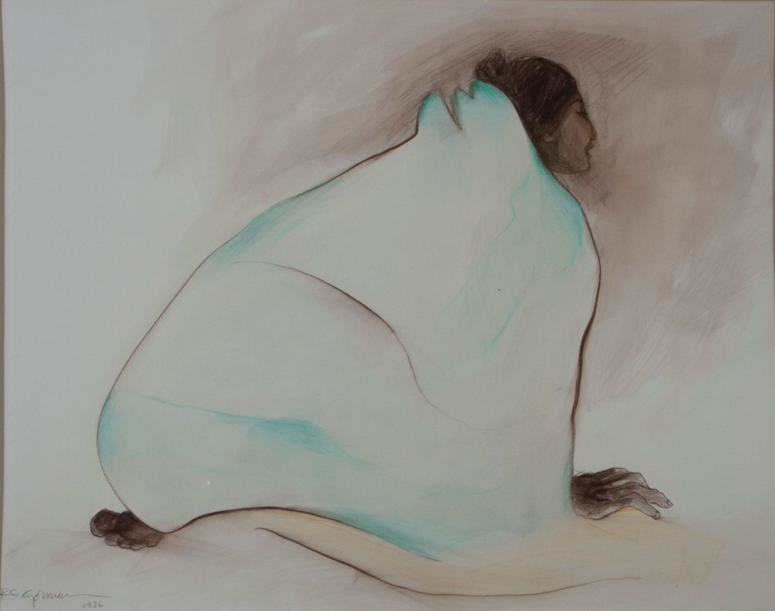 R.C. Gorman  'Kneeling Lady' (1 of 1)