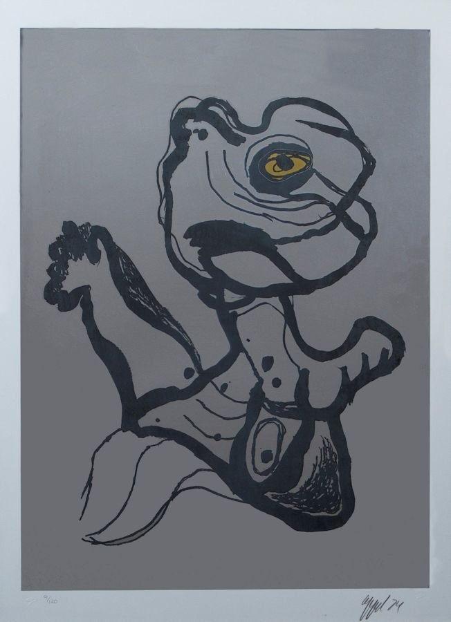 Karel Appel  'Composition sur Fond Argent' (1 of 1)