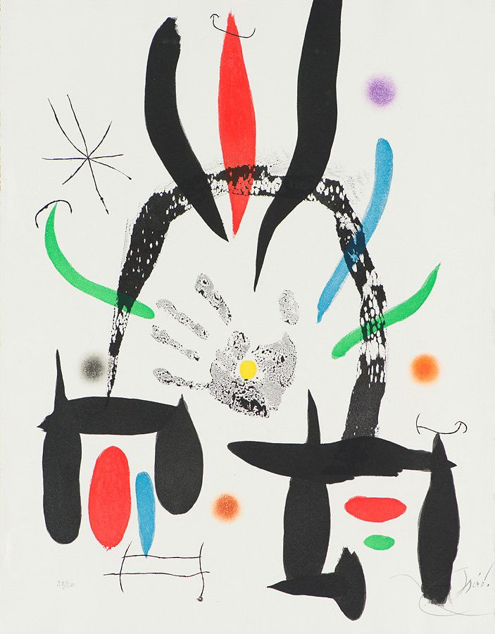 Joan Miró (Spanish, 1893-1983) 'L'eloge de la Main (D. (1 of 1)