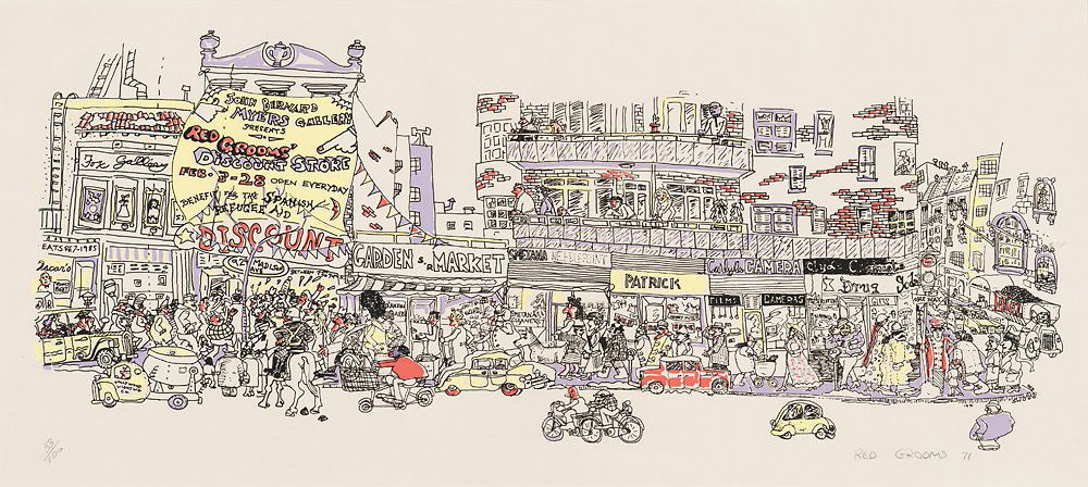 Red Grooms (American, b. 1937) 'Madison Avenue Discount (1 of 1)