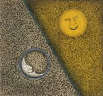 Rufino Tamayo (Mexican, 1899-1991) 'Sol y Luna': Rufino Tamayo (Mexican, 1899-1991) 'Sol y Luna' 1990 Mixografia ed. 45 of 100; 35 x 37 (in) Signed in pencil R Tamayo, lower right