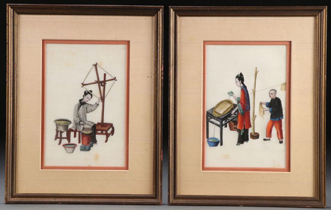 A PAIR OF PAINTINGS, CHINESE SCHOOL, 19TH CENTURY (1 of 3)