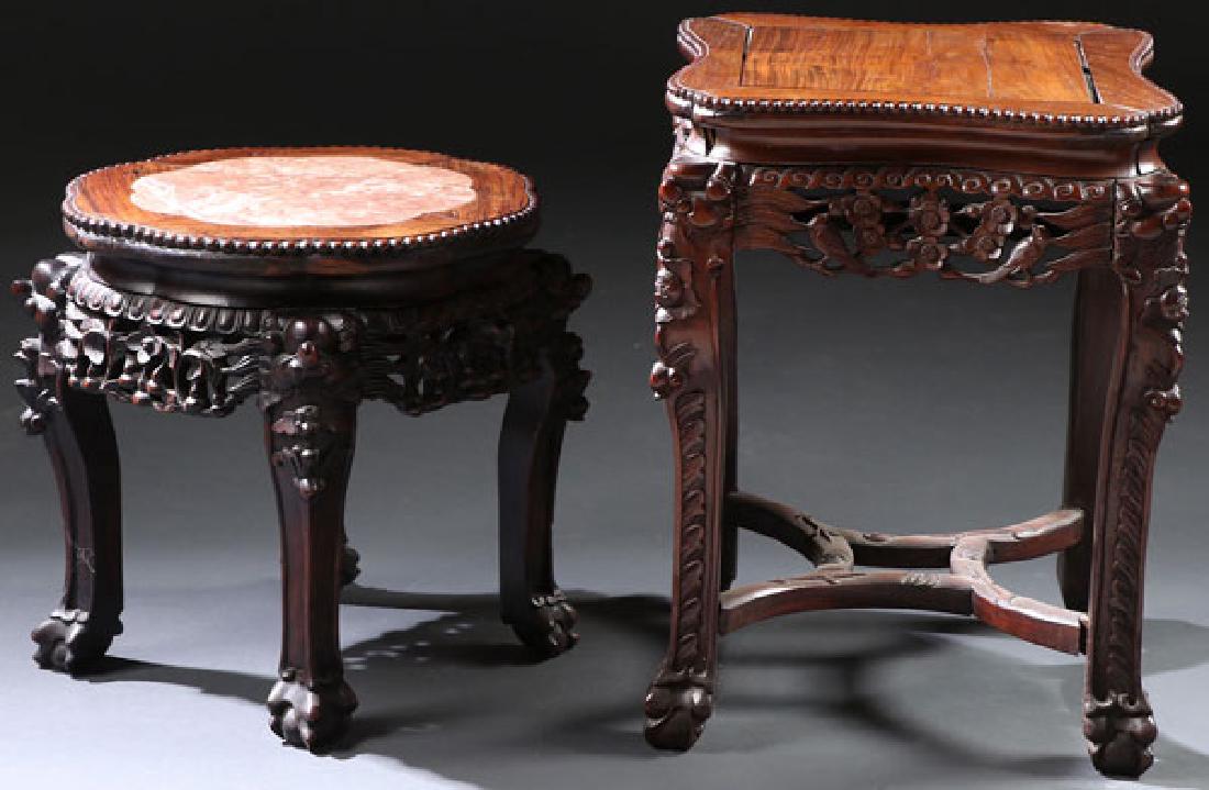 A PAIR OF CHINESE EXPORT CARVED HARDWOOD STANDS (1 of 1)