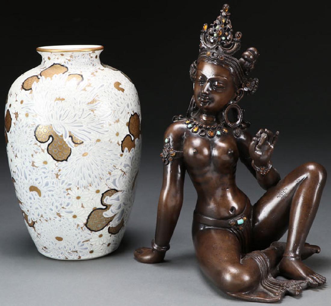 A JAPANESE STUDIO POTTERY VASE, LAST HALF 20TH C (1 of 3)