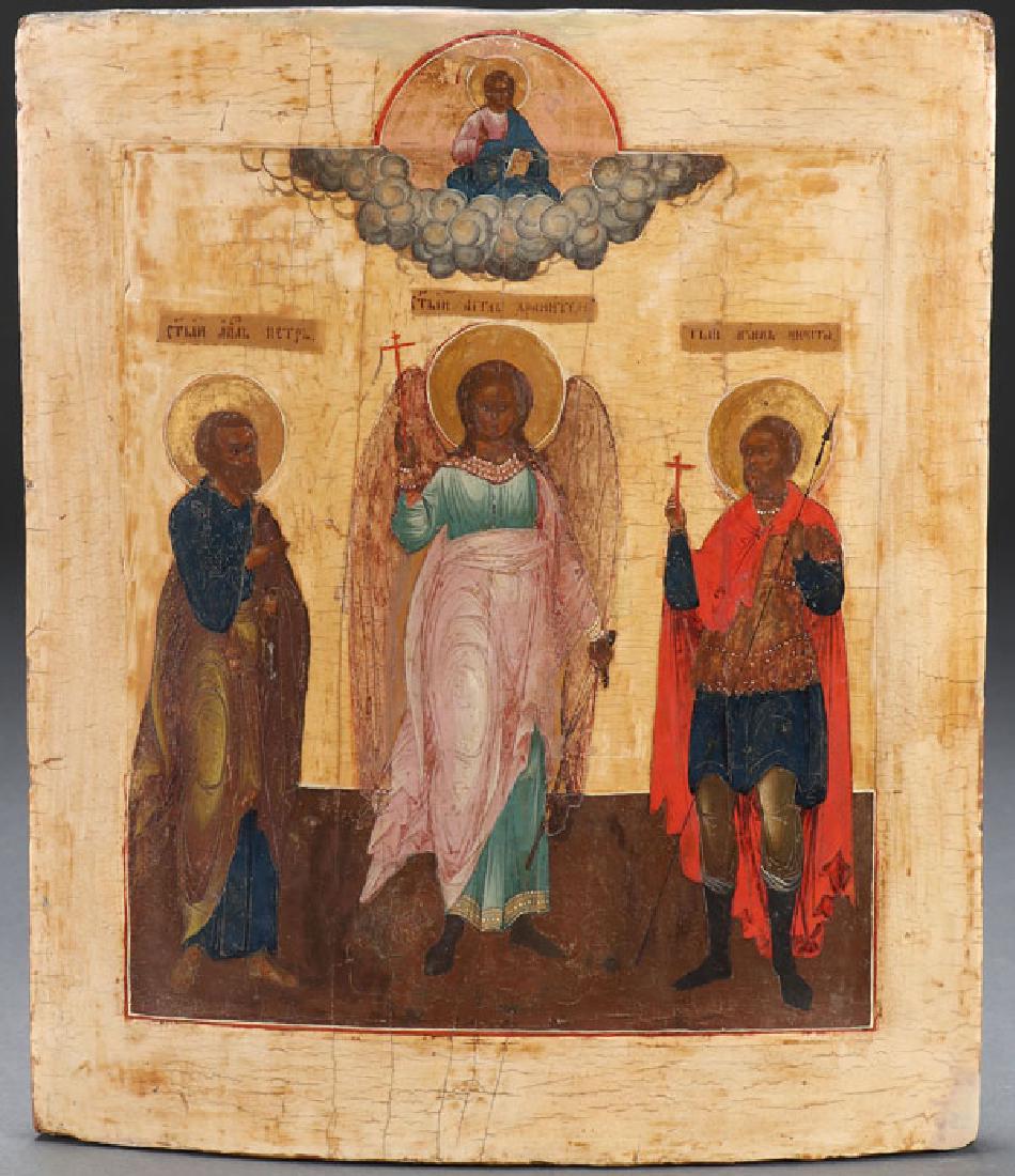 A GROUP OF THREE RUSSIAN ICONS (1 of 6)