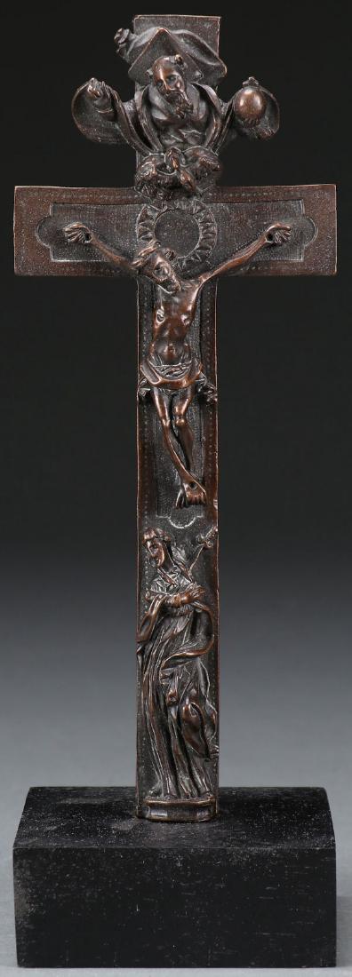 A CAST BRONZE ALTAR CRUCIFIX (1 of 1)