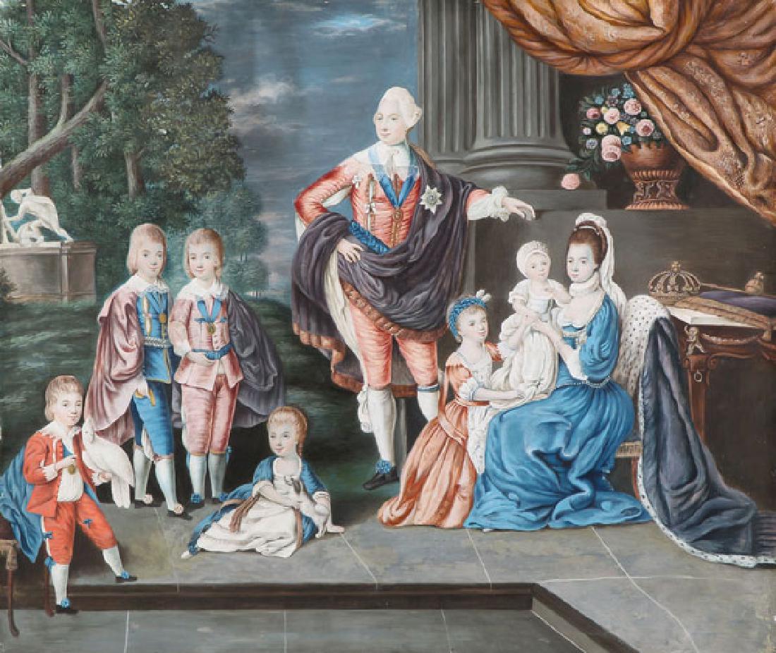 BRITISH FAMILY PORTRAIT C. 1800, AFTER JOHANN ZOFFANY (1 of 5)