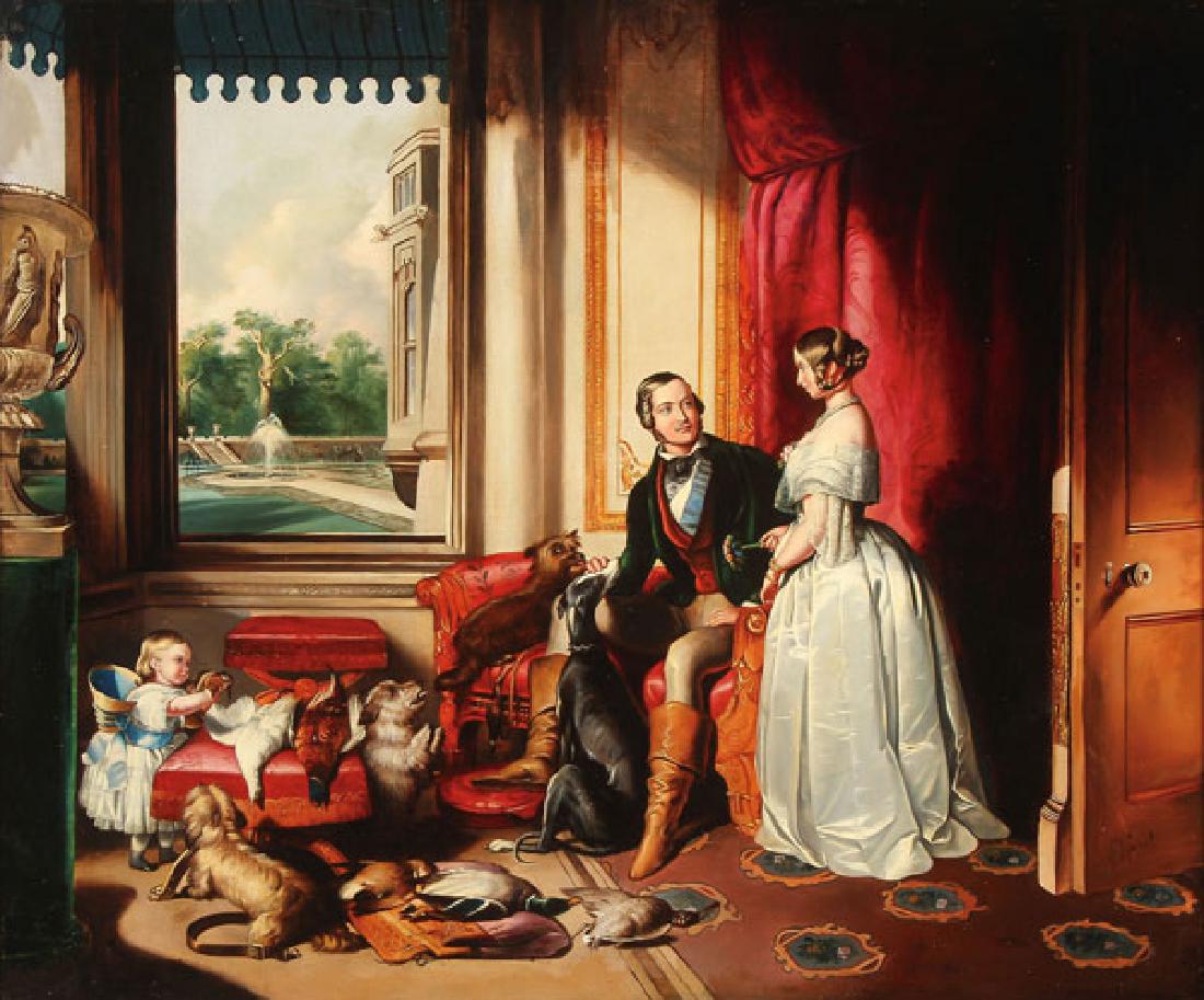 BRITISH INTERIOR SCENE, AFTER EDWIN LANDSEER (1 of 7)