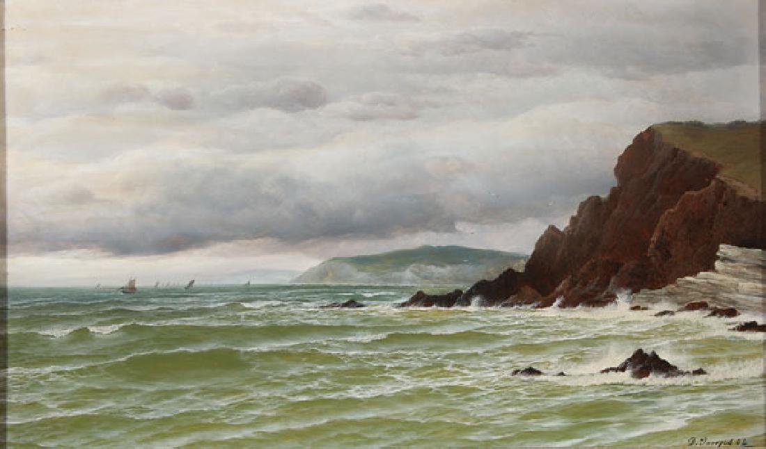 BRITISH COASTAL SCENE 1884, DAVID JAMES (1853-1904) (1 of 4)