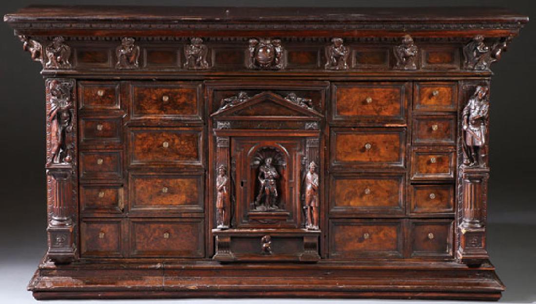 AN ITALIAN FIGURAL CARVED WOOD BAMBOCCI CABINET (1 of 10)