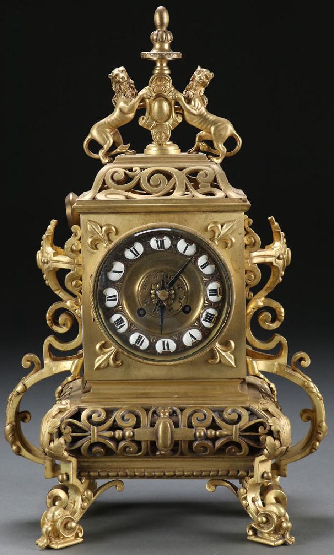 FRENCH AESTHETIC GILT BRONZE CLOCK (1 of 1)