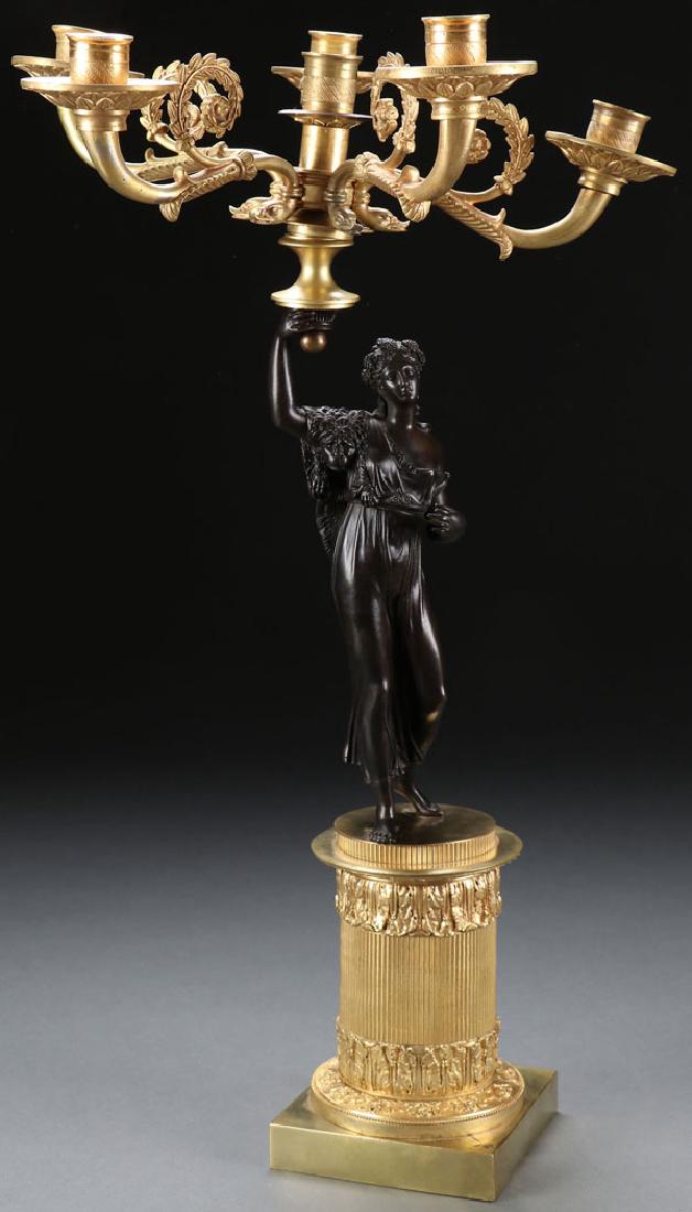 A FRENCH EMPIRE STYLE CANDELABRUM, 20TH CENTURY (1 of 1)